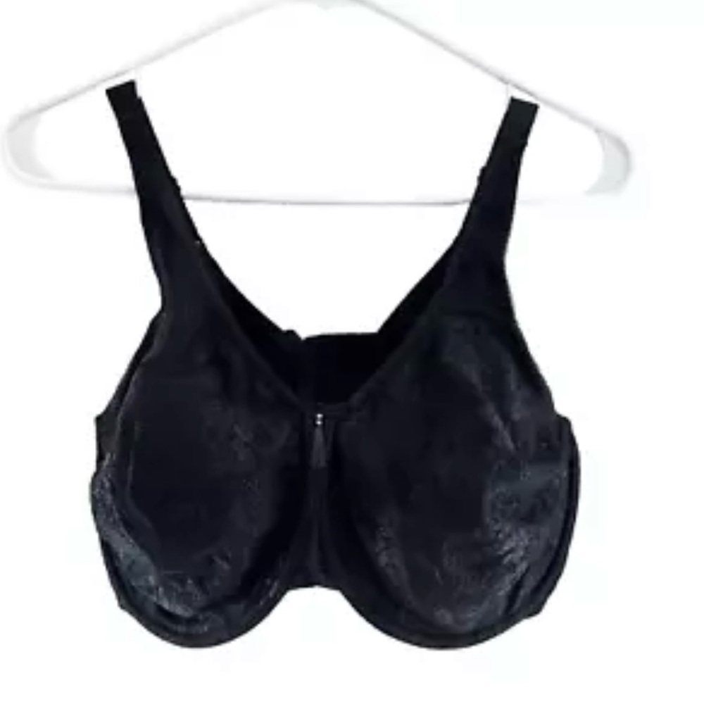 Wacoal Women’s Bra 38G Black Lace Underwire No Padding 4 Hooks Back